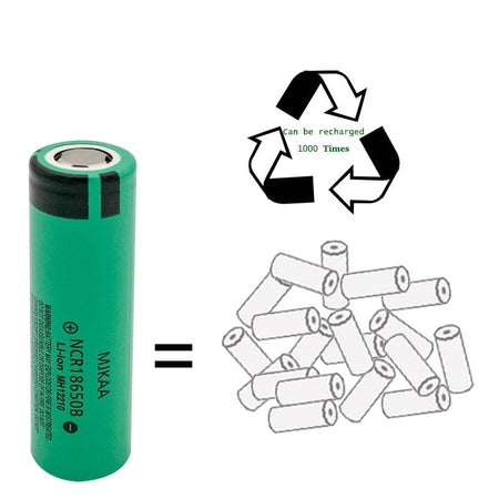 2 Batterie Pile Batteria Ricaricabile Ioni Di Litio 8800mah 3.7v Torce Led