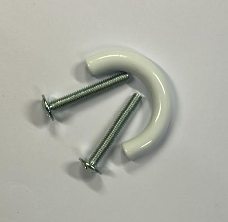 ORECA - MANIGLIA TONDA IN ZAMA BIANCA 39X32MM