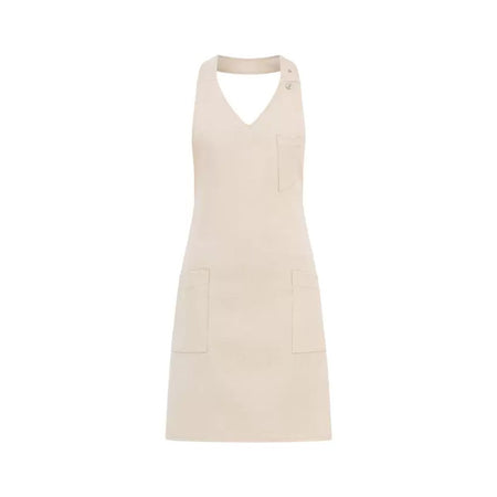 Grembiule Cefalonia Beige Grembiule Donna con Pettorina Cameriera