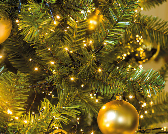 Catena lineare a LED luce calda con 8 funzioni luminose, rotolo da 27 metri