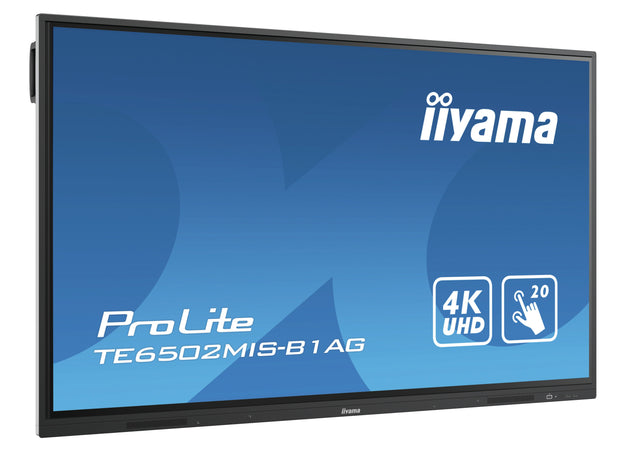 Iiyama te6502mis-b1ag visualizzatore di messaggi pannello piatto interattivo 165,1 cm (65\") va wi-fi 350 cd/m² 4k ultra hd nero touch screen processore integrato android 9.0