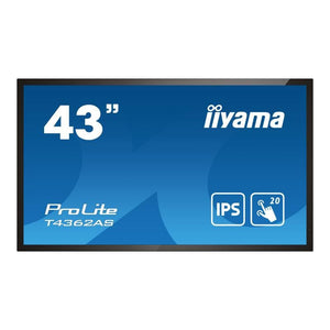 Iiyama t4362as-b1 visualizzatore di messaggi pannello piatto interattivo 108 cm (42.5\") ips 500 cd/m² 4k ultra hd nero touch screen processore integrato android 8.0 24/7 - 141776