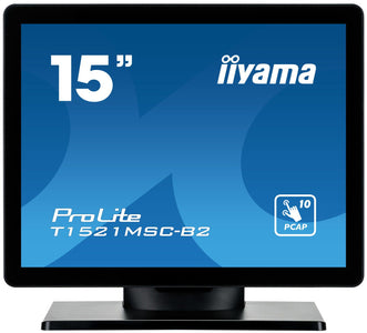 Iiyama prolite t1521msc-b2 monitor pc 38,1 cm (15\") 1024 x 768 pixel xga led touch screen da tavolo nero