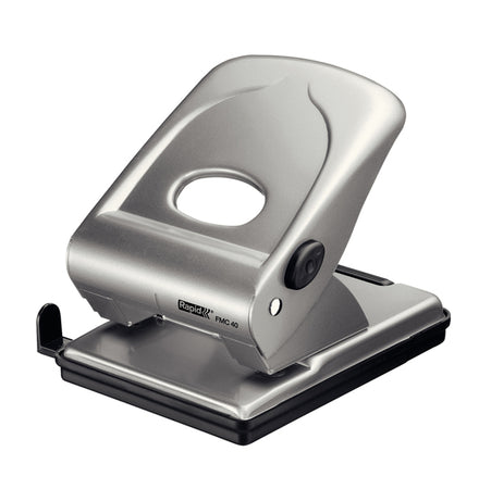Perforatore 2 Fori Passo 8 Fmc40 Max 40Fg Argento Rapid
