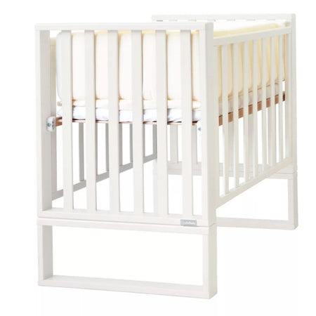ITALBABY Lettino Evolutivo INFINITO colore bianco con tessile Starlette grigio - culla, lettino con sponde tradizionale e lettino montessoriano