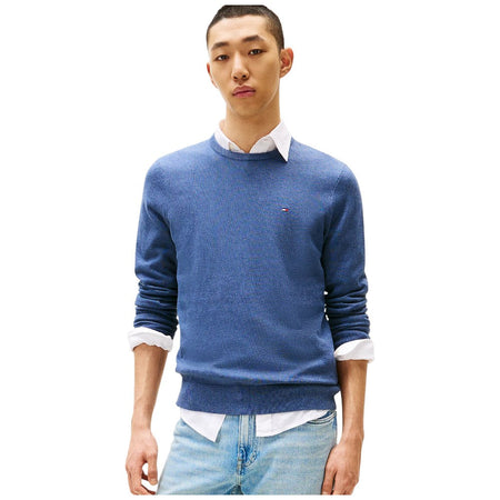 Tommy Hilfiger maglioncino blu denim MW0MW39999DVI Maglieria Tommy Hilfiger