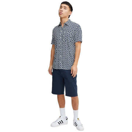 Blend camicia manica corta bianca blu 20716384 Camicie Blend