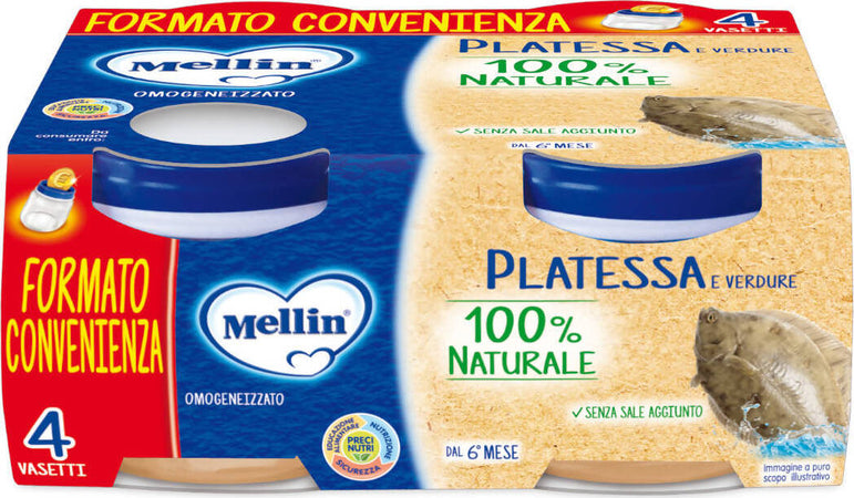 4x Mellin Pesce 80gr Omogeneizzato di Pesce Omogeneizzati 4 Vasetti da 80gr. Cad. Pesce Omogeneizzato Sanitaria Gioia del Bimbo - Villa San Giovanni, Commerciovirtuoso.it