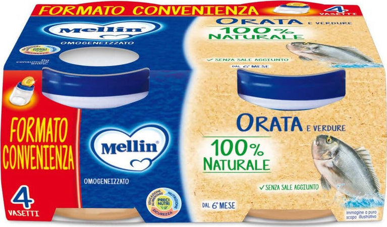 4x Mellin Pesce 80gr Omogeneizzato di Pesce Omogeneizzati 4 Vasetti da 80gr. Cad. Pesce Omogeneizzato Sanitaria Gioia del Bimbo - Villa San Giovanni, Commerciovirtuoso.it