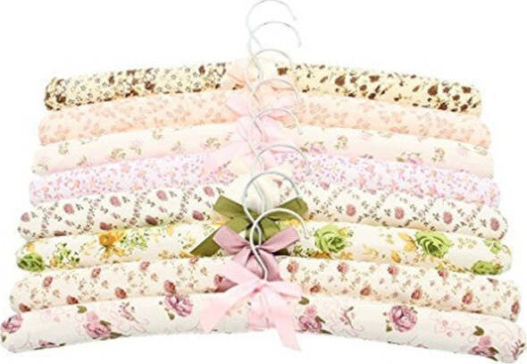 5-Gruccia-Grucce-Spugna-Tessuto-Appendiabiti-Appendi-Abiti-Vestiti-Camicie