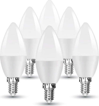 5-Lampadine-Led-E14-C37-Candela-4,5w-Luce-Calda-Fredda-Naturale-Samsung-V-tac255