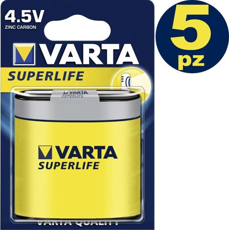 5-Pezzi-Batteria-Pila-Batteria-Varta-Superlife-4.5v-3lr12-Piatta-Alcalina