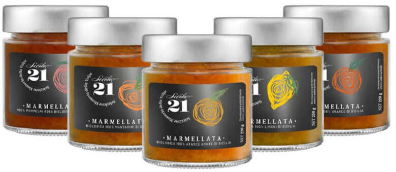 5 Vasetti Marmellata artigianale SECOLO21 marmellata Solo Frutta Degustazione marmellate Vari Gusti 5 x 230 gr
