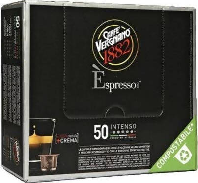 50 pezzi Caffè Vergnano Capsule Compatibili Nespresso Compostabili Miscela INTENSO confezioni da 50 pz Capsule Compatibili Nespresso Compostabili Non solo alimenti - Albano Laziale, Commerciovirtuoso.it