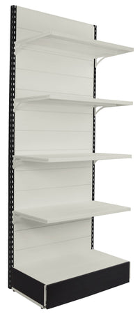 Scaffalatura in metallo modulo a parete per arredo negozi cm. 100x50x250h