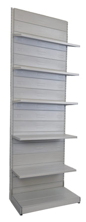 Scaffale arredo negozio in metallo verniciato modulo a parete cm. 97x50x300h