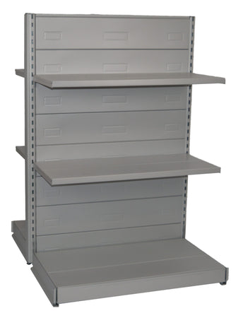 Scaffale verniciato in metallo a piani da negozio colore alluminio cm. 97x50x140h