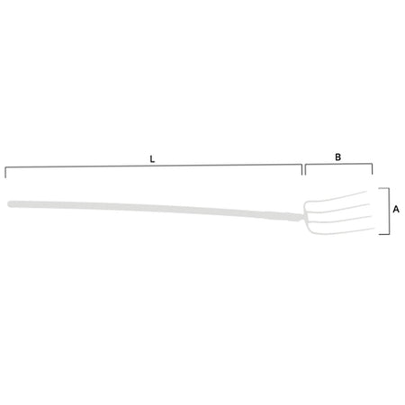 Forca per fieno in acciaio con denti affilati piatti manico antiusura