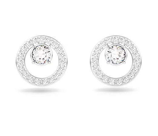SWAROVSKI - Orecchini a lobo Creativity Bianchi, Placcato rodio
