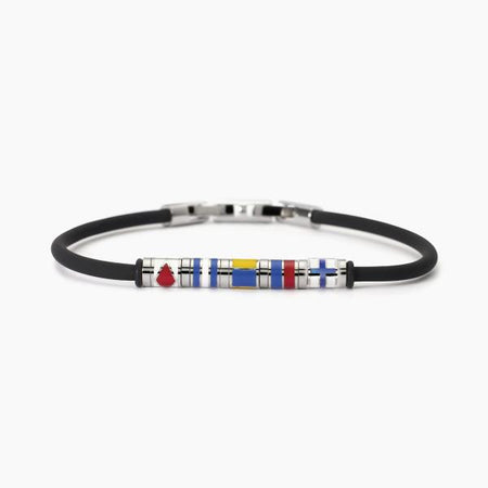 2Jewels - Bracciale in acciaio 316L smalto silicone