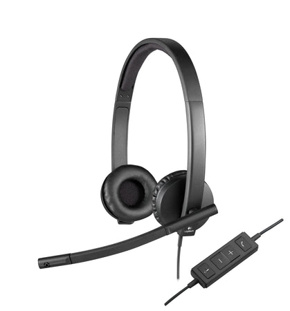 Logitech h570e auricolare cablato a padiglione ufficio usb tipo a nero - 981-000575