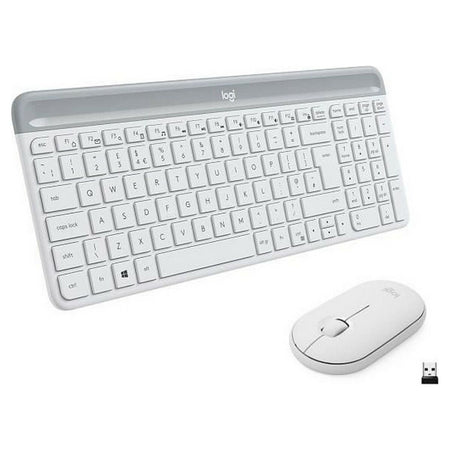 Tastiera e Mouse Logitech MK470 Bianco Francese AZERTY