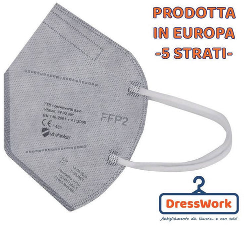 50x Mascherine FFP2 Grigie CE1463 Mascherina FFP Grigia Prodotta in Europa Virshields 5 strati Certificata colore Grigio € 0,69 cad Spedizione Gratuita