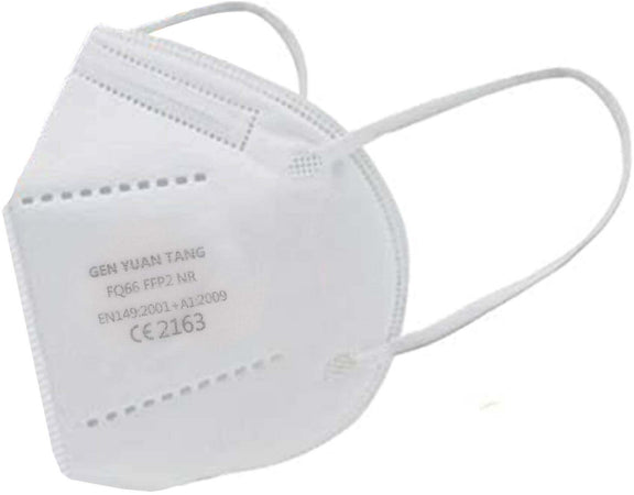 50x Mascherine Protettive FFP2 Bianche Certificate CE 2163 | BFE ≥95% | Sigillate Singolarmente Mascherina Approvata con marchio CE 2163 0,60 €/cad Gen Yuan Tang Medical Technology