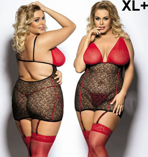 51-00080 Anais Apparel Yammy Black-Red Chemise Taglia Xl-3xl-4xl Lingerie Dress Abito Sexy Rosso Nero per Taglie Forti Curvy Salute e cura della persona/Erotismo e contraccezione/Abbigliamento erotico in pelle e latex/Donna/Reggiseni Kondorama - Martinsicuro, Commerciovirtuoso.it