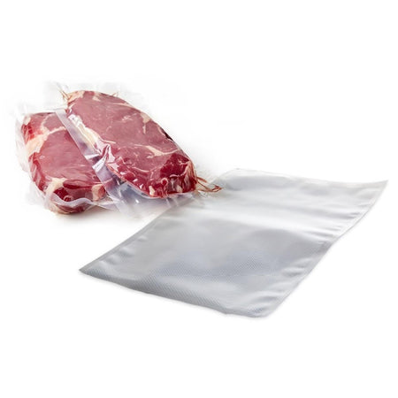 Pz 100 sacchetti 20x30 cm alimentari per sottovuoto buste trasparenti goffrate