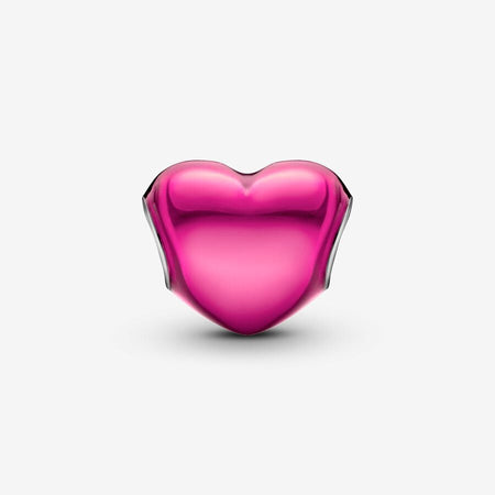 Pandora - Charm Cuore Metallico Rosa