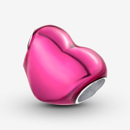Pandora - Charm Cuore Metallico Rosa