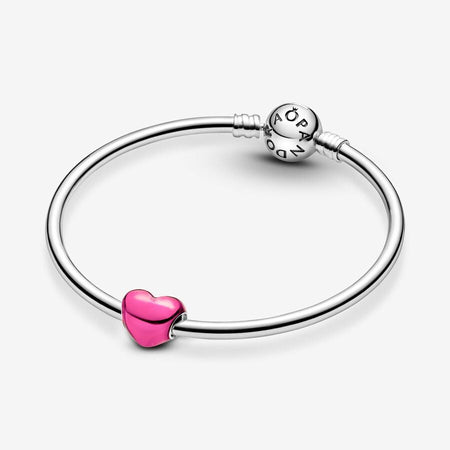 Pandora - Charm Cuore Metallico Rosa