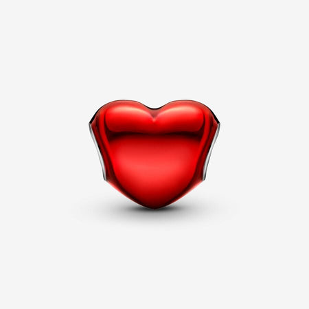 Pandora - Charm Cuore Metallico Rosso