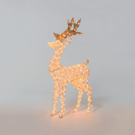 Renna 3D luminosa con LED LHC Traditional da Ø 5 mm, con cavo di alimentazione