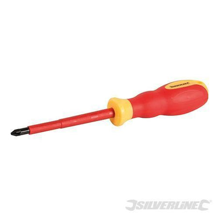 Cacciavite spaccato VDE per elettricista con impugnatura morbida Silverline Silverline