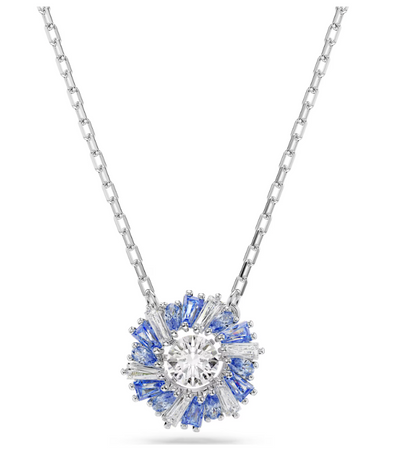 SWAROVSKI - Pendente Idyllia Fiore, Blu, Placcato rodio