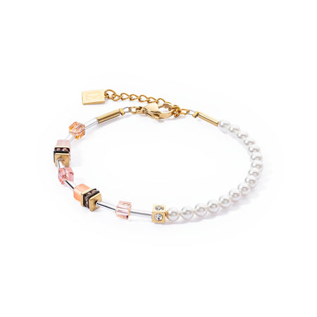 Coeur de Lion - Bracciale GeoCUBE® Mini Fusion Pearls Apricot Crush