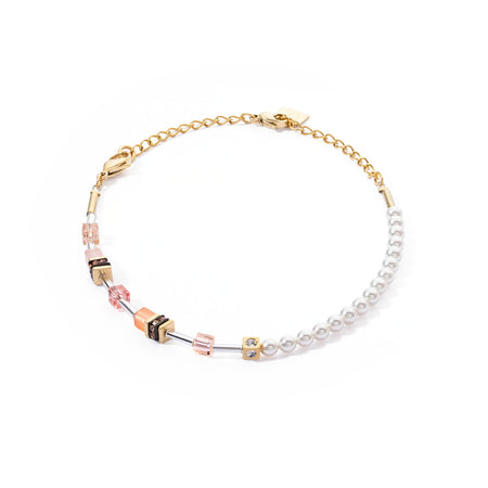 Coeur de Lion - Bracciale GeoCUBE® Mini Fusion Pearls Apricot Crush