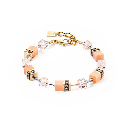 Coeur de Lion - Bracciale GeoCUBE® Iconic Mono Oro Apricot Crush