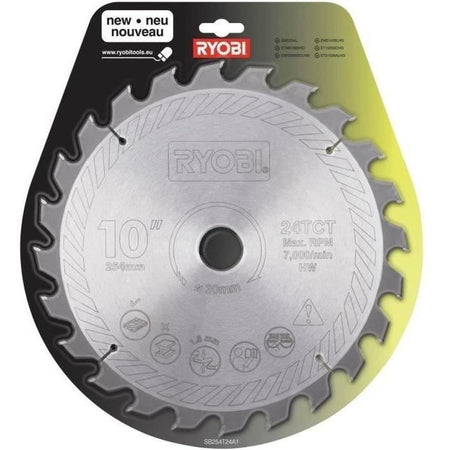 Lama in carburo RYOBI 24 denti diametro 254 mm foro 30mm