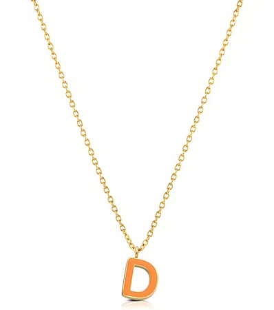 Ops Object - Collana COLOR LETTER D con smalto colorato
