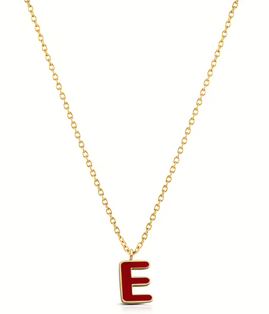 Ops Object - Collana COLOR LETTER E con smalto colorato