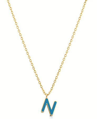 Ops Object - Collana COLOR LETTER N con smalto colorato