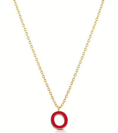 Ops Object - Collana COLOR LETTER O con smalto colorato
