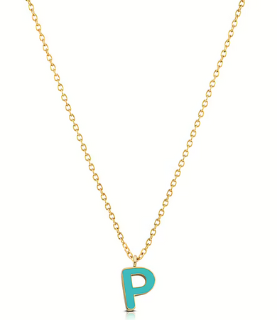 Ops Object - Collana COLOR LETTER P con smalto colorato
