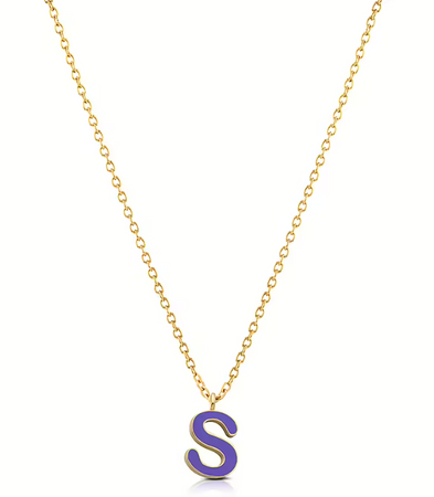 Ops Object - Collana COLOR LETTER S con smalto colorato
