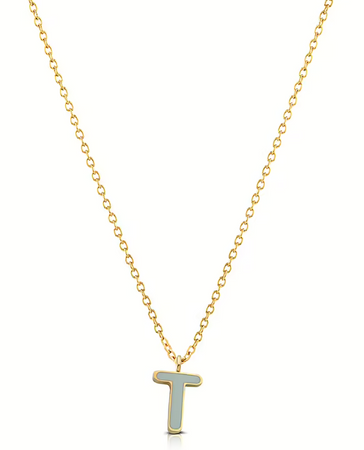 Ops Object - Collana COLOR LETTER T con smalto colorato