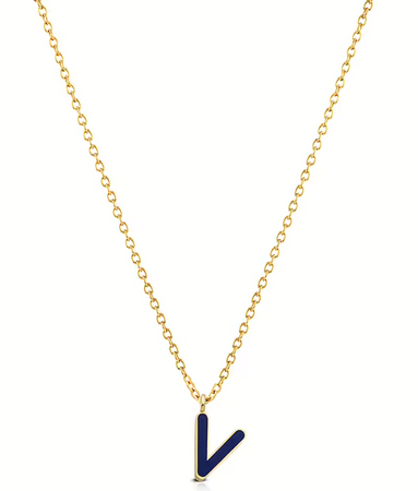Ops Object - Collana COLOR LETTER V con smalto colorato
