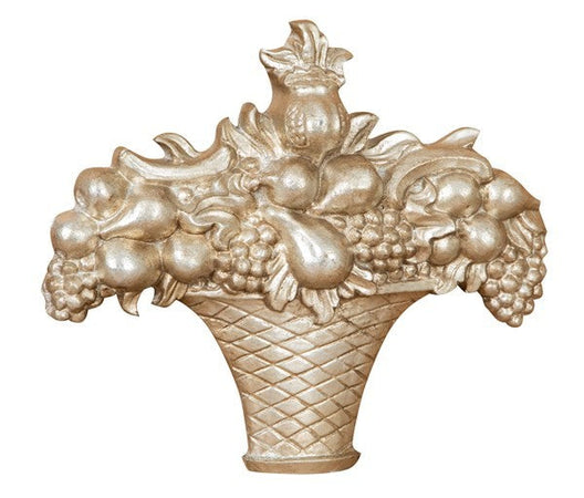 Biscottini FREGIO CESTO FRUTTA IN LEGNO FINITURA ARGENTO ANTICATO MADE IN ITALY realizzato